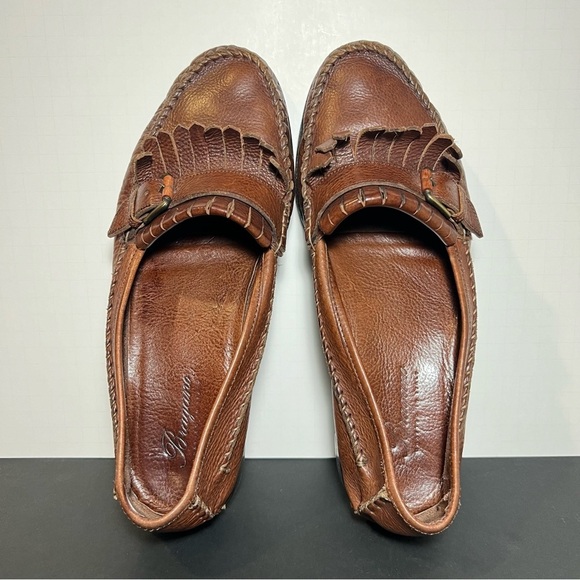 Mens BRAGANO by Cole Haan Made in Italy Brown Leather Tassel Loafers / Size 11.5 main image 7